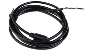 Mini-DIN-kabel DIN 9-polig kontakt - Frilagda ändar 2m Svart